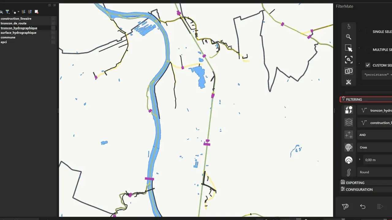Road and watercourse crossings in Toulouse Métropole